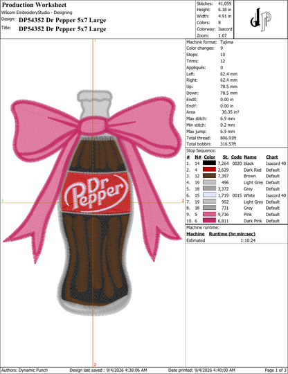 Dr Pepper Bottle Bow