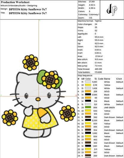 Hello Kitty Sunflower