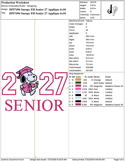 Fifi Senior 27 Applique