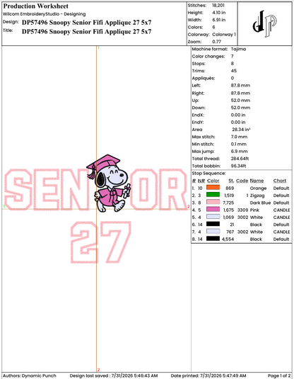 Senior Fifi Applique 27