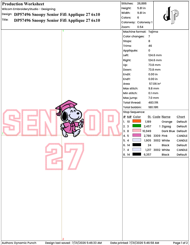 Senior Fifi Applique 27