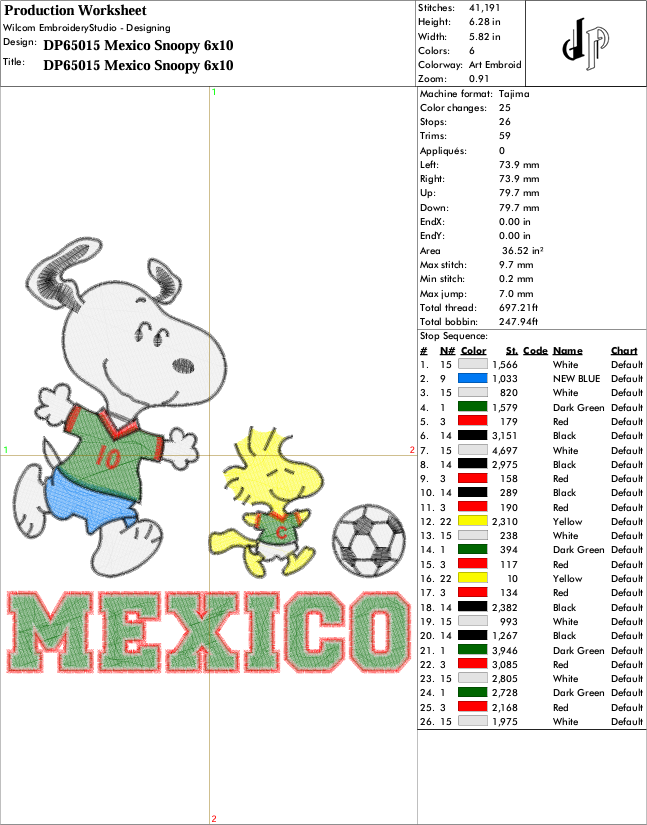 Mexico Snoopy Football