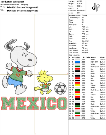 Mexico Snoopy Football