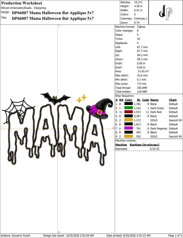Mama Halloween Applique