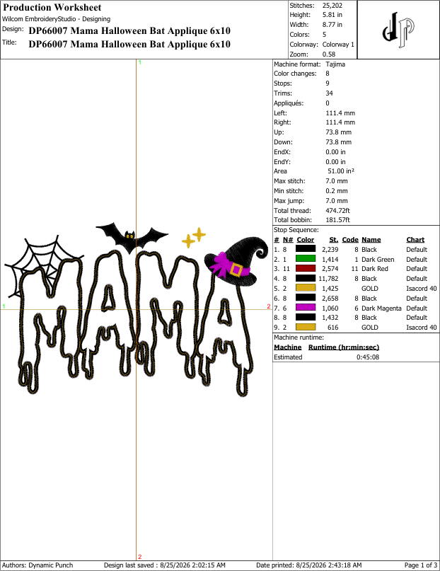 Mama Halloween Applique