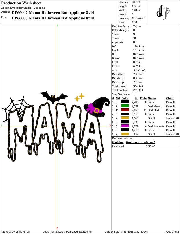 Mama Halloween Applique