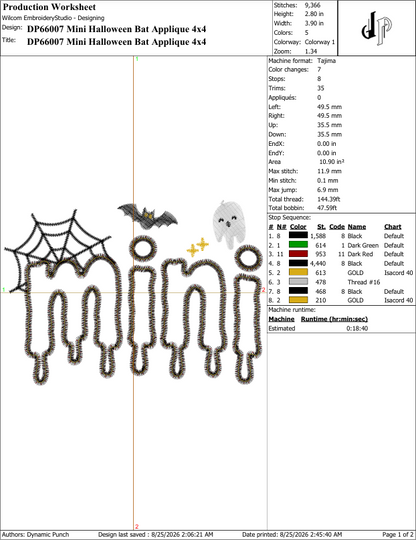 Mini Halloween Applique