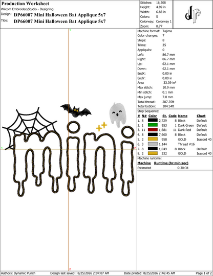Mini Halloween Applique