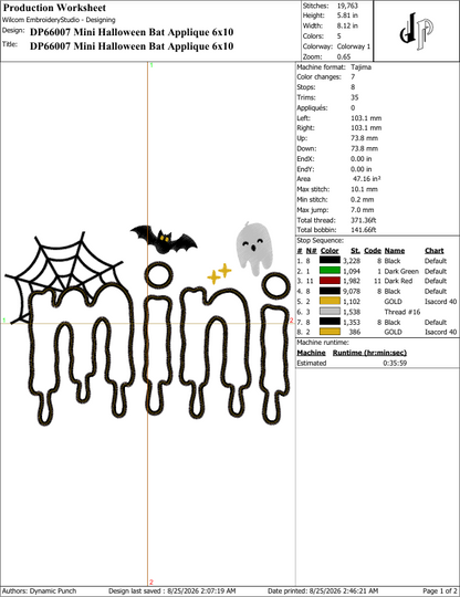 Mini Halloween Applique