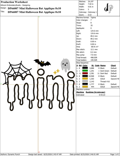 Mini Halloween Applique