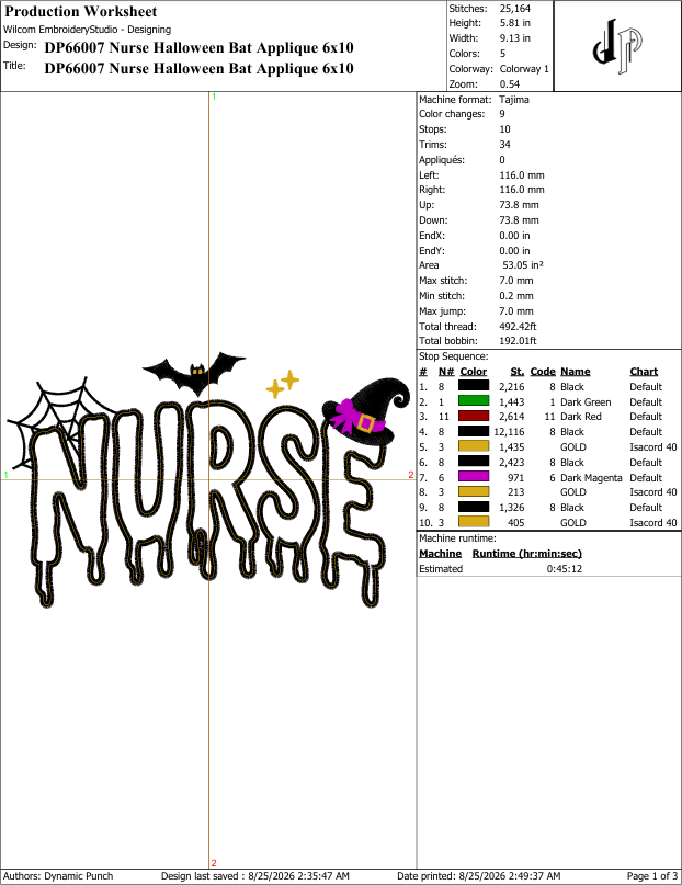 Nurse Halloween Applique