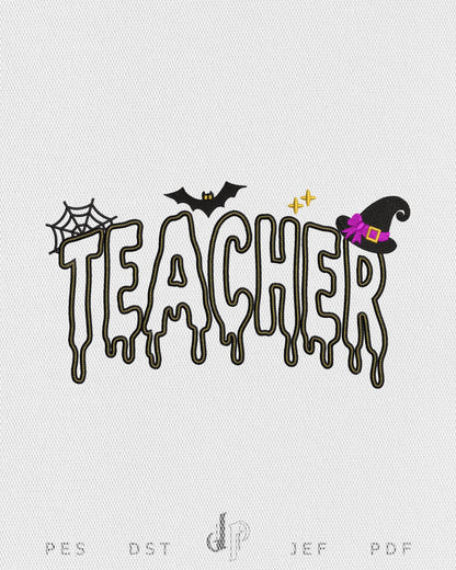 Teacher Halloween Applique