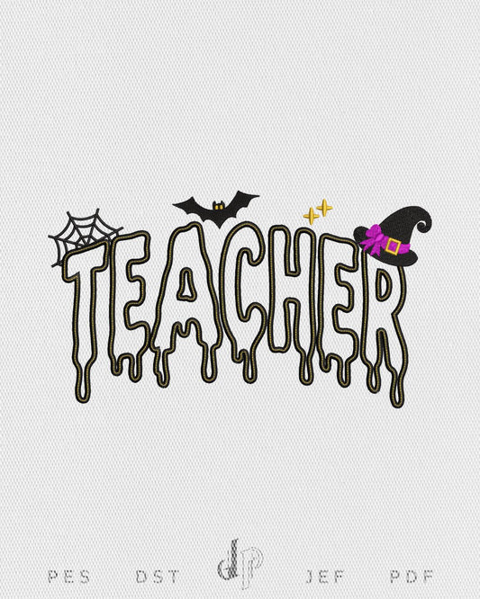 Teacher Halloween Applique