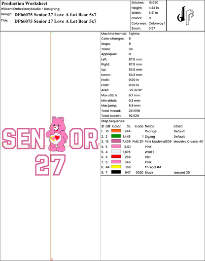 Senior Love A Lot Bear