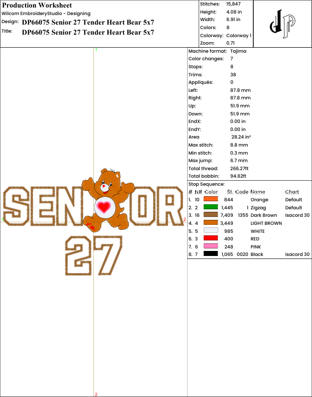Senior Tender Heart Bear