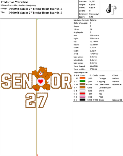 Senior Tender Heart Bear