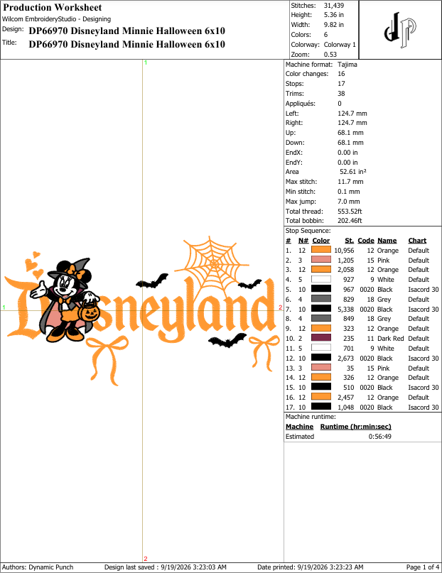 Disneyland Minnie Halloween