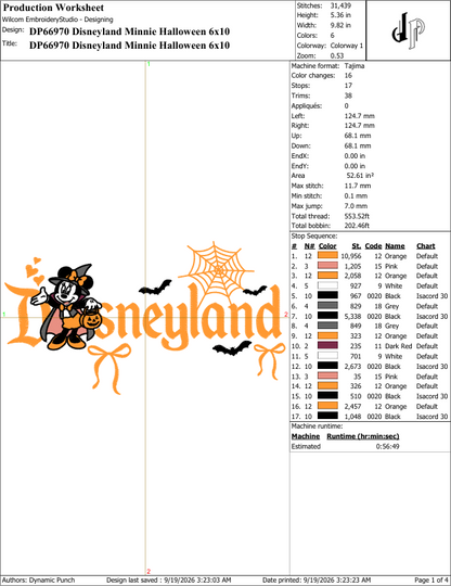 Disneyland Minnie Halloween