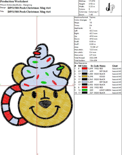 Pooh Christmas Mug