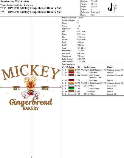 Mickey Gingerbread Bakery