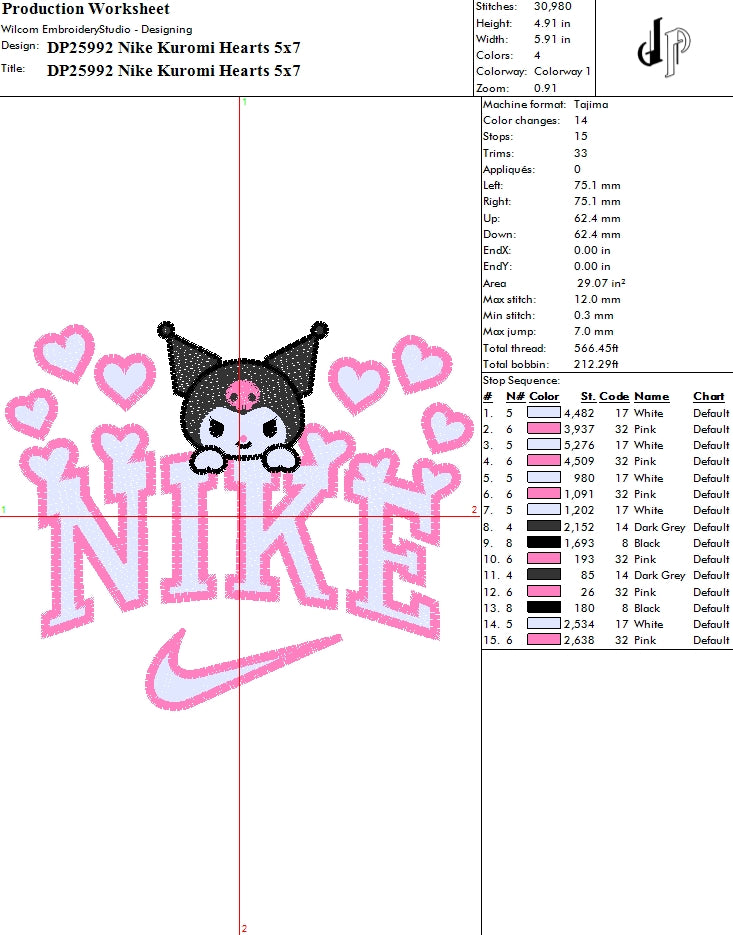 Nike Kuromi Hearts