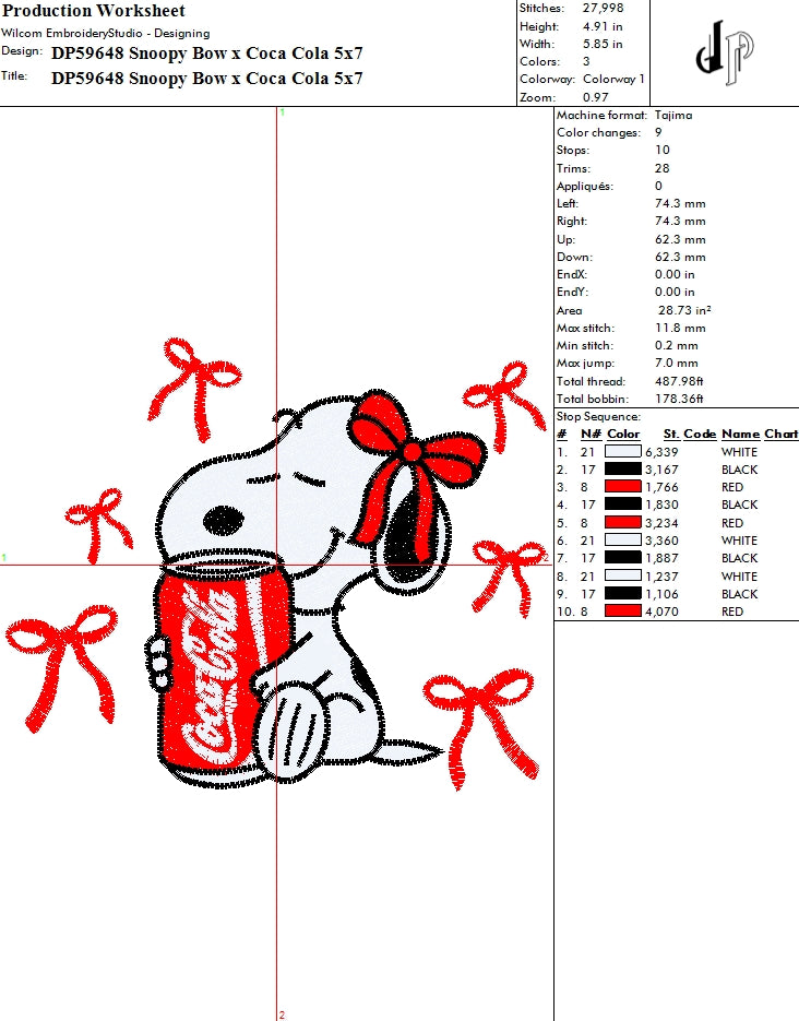 Snoopy Bow x Coca Cola