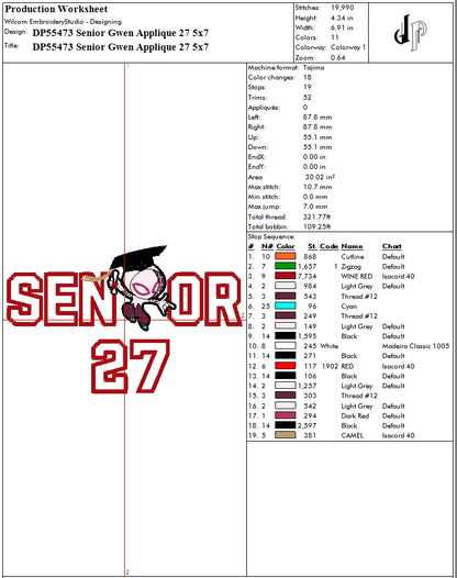Senior Gwen Applique 27