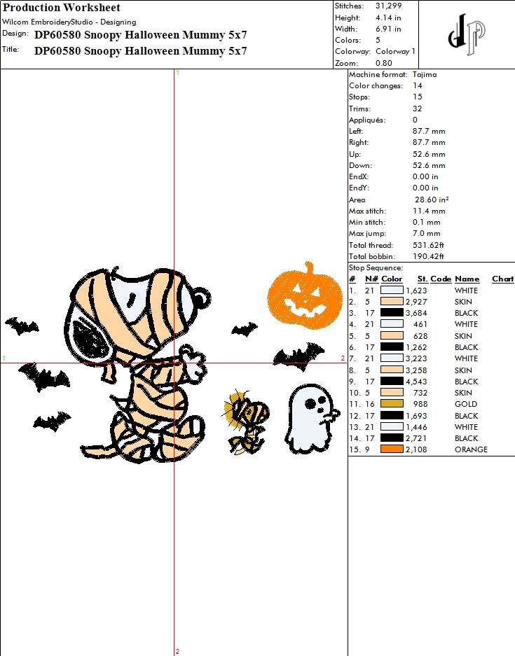 Snoopy Halloween Mummy
