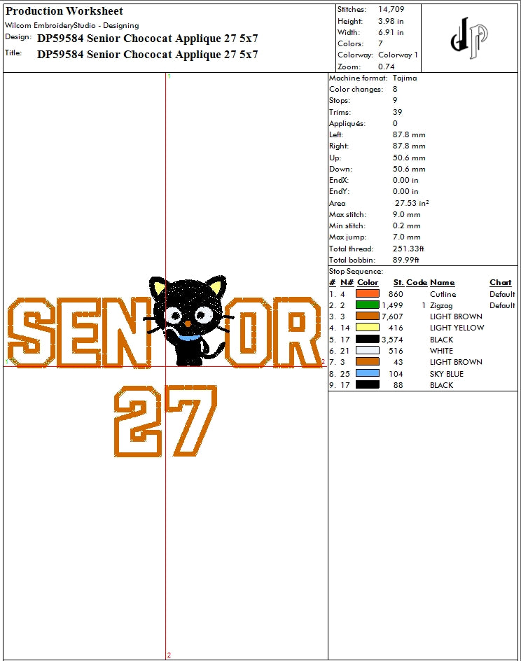 Senior Chococat Applique 27