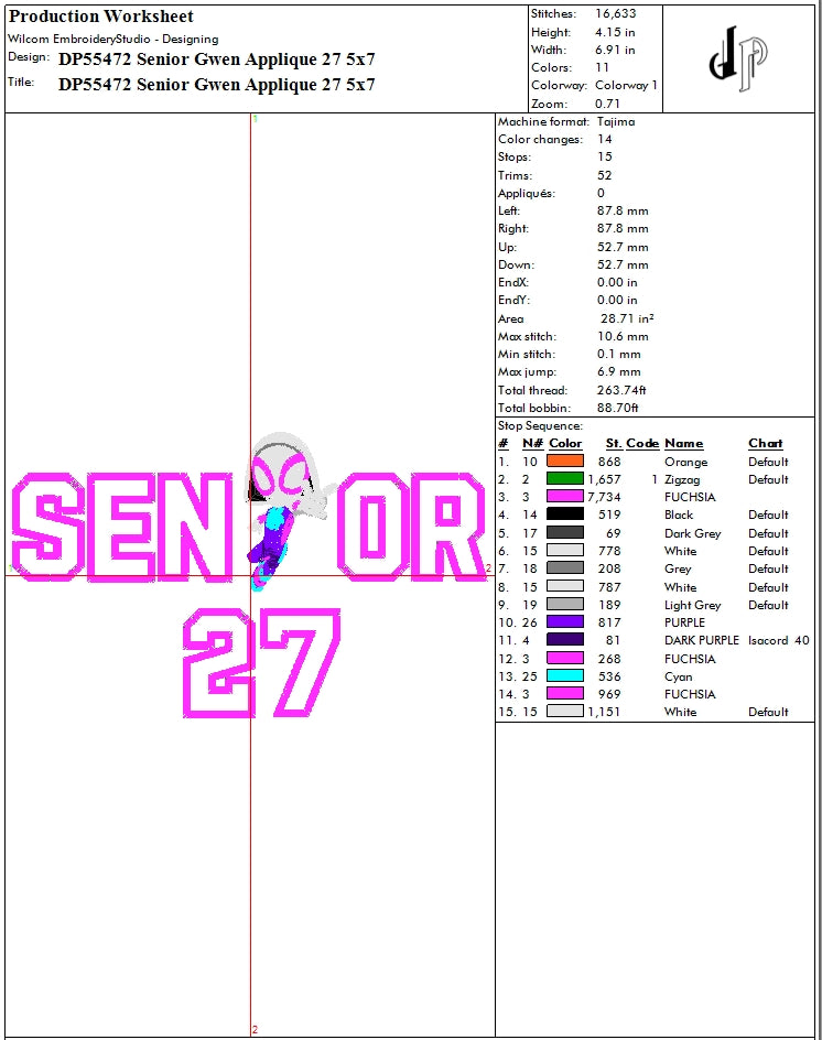 Senior Gwen Applique 27