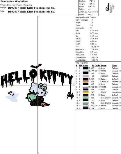 Hello Kitty Frankenstein