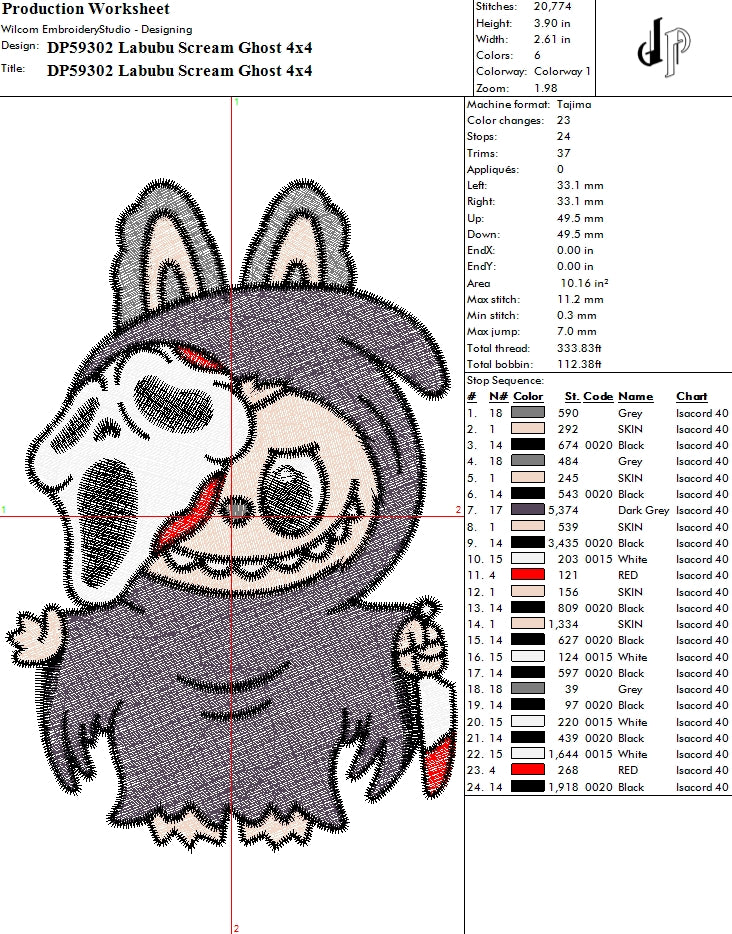Labubu Scream Ghost