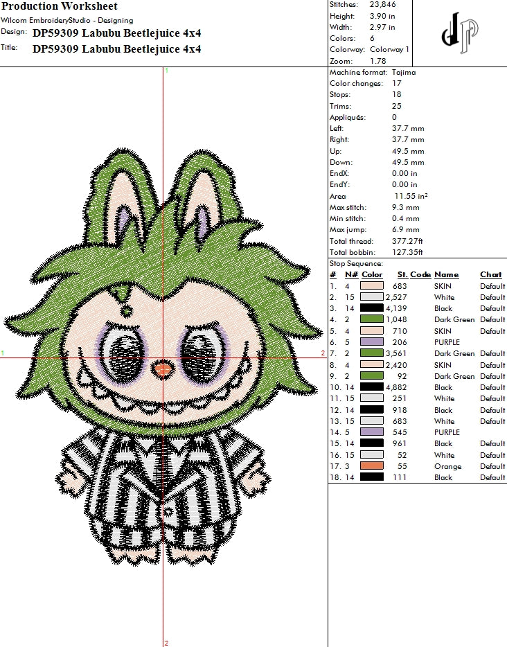 Labubu Beetlejuice
