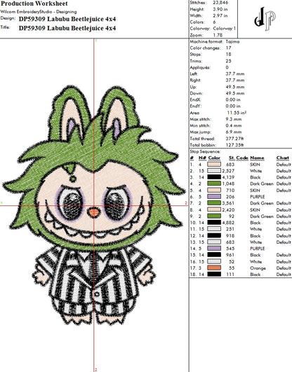 Labubu Beetlejuice