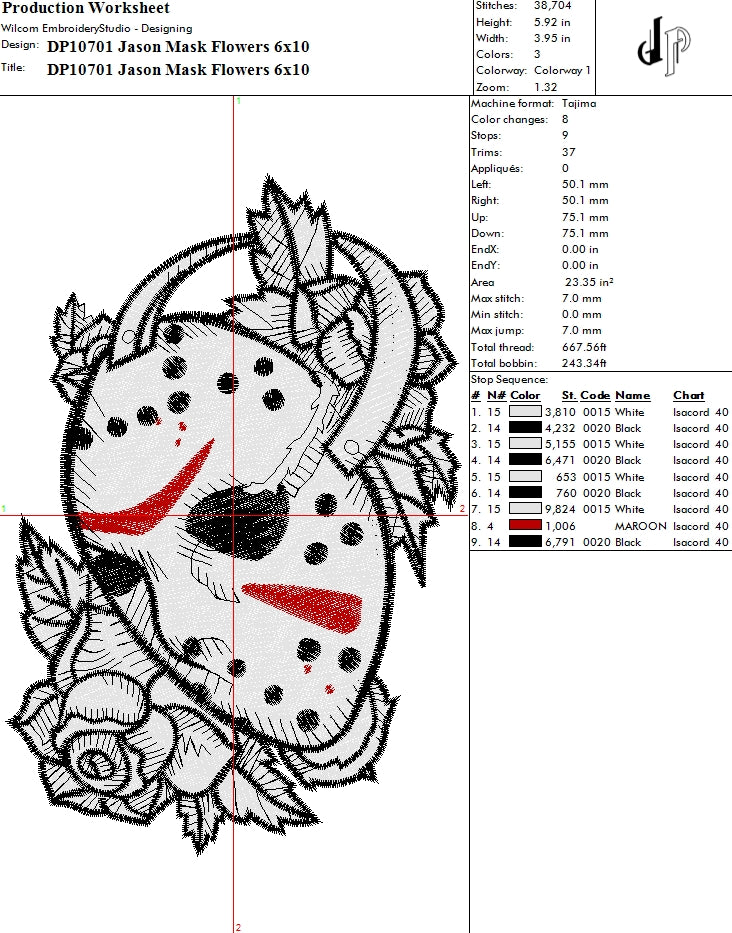 Jason Mask Flowers