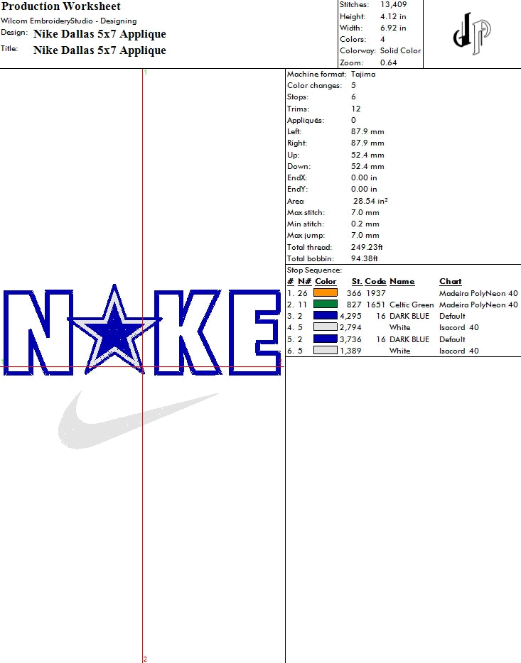 Nike x Dallas Cowboys (Applique Included)
