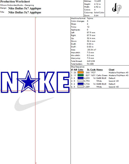 Nike x Dallas Cowboys (Applique Included)