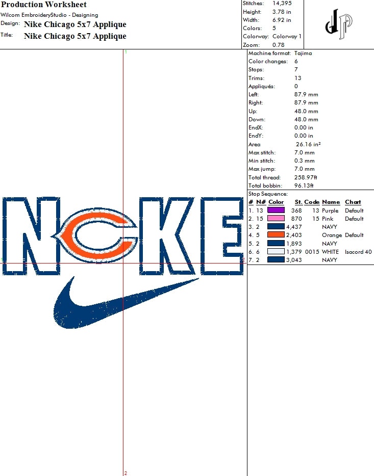 Nike x Chicago Bears (Applique Included)