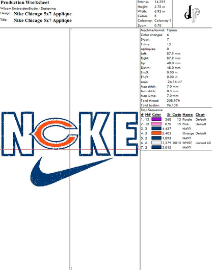 Nike x Chicago Bears (Applique Included)