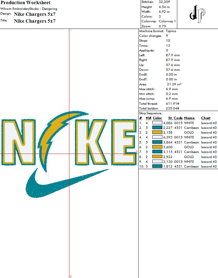 Nike x Los Angeles Chargers (Applique Included)