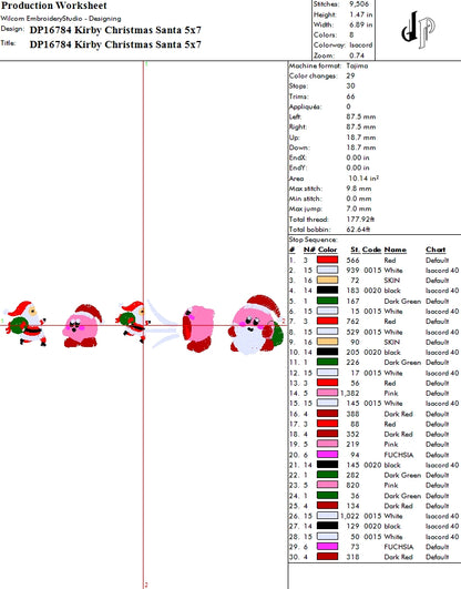 Kirby Christmas Santa