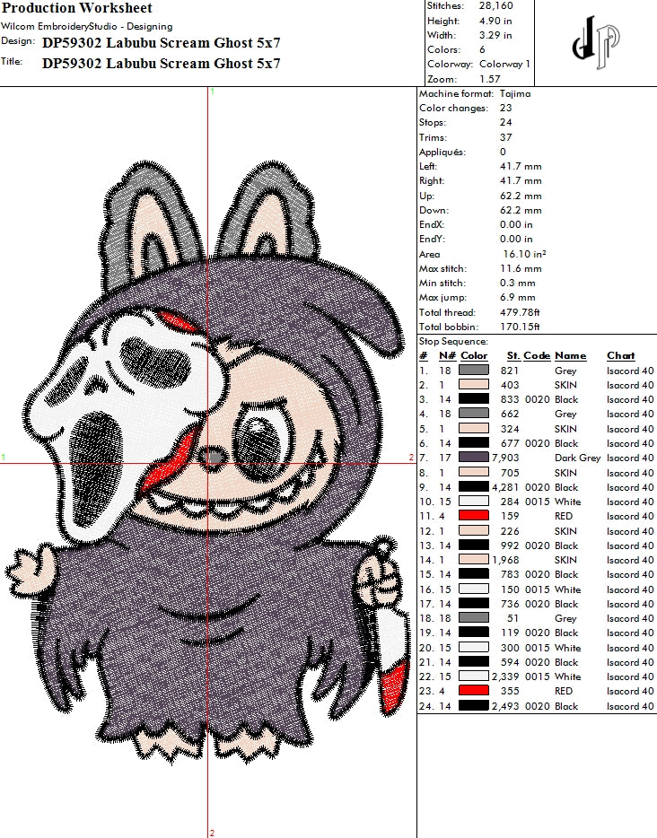 Labubu Scream Ghost