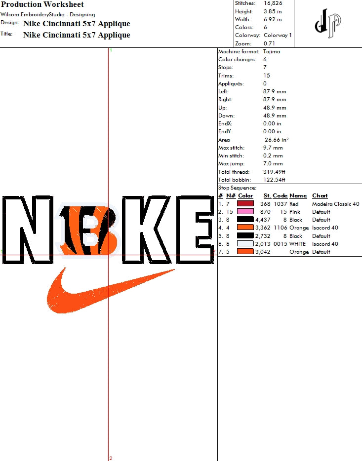 Nike x Cincinnati Bengals (Applique Included)
