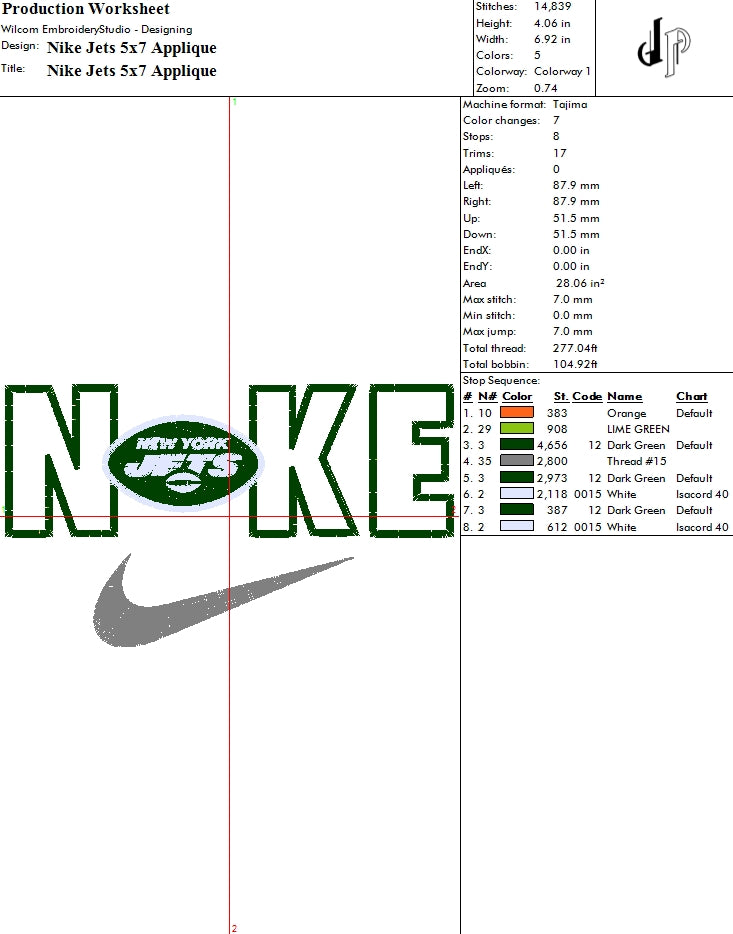 Nike x New York Jets (Applique Included)