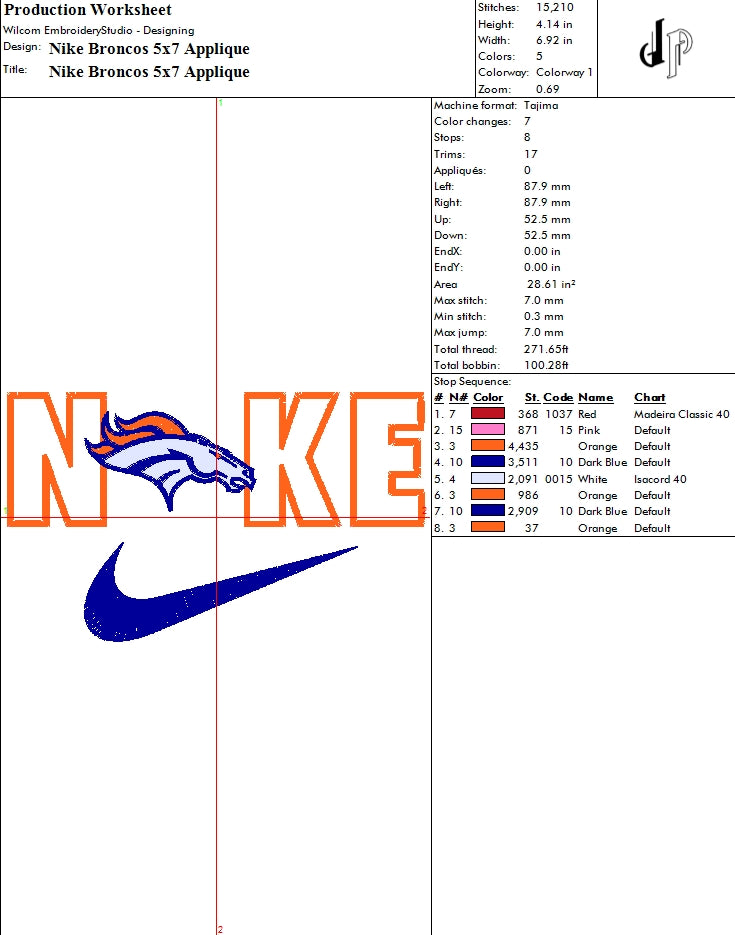 Nike x Denver Broncos (Applique Included)