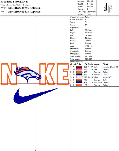 Nike x Denver Broncos (Applique Included)