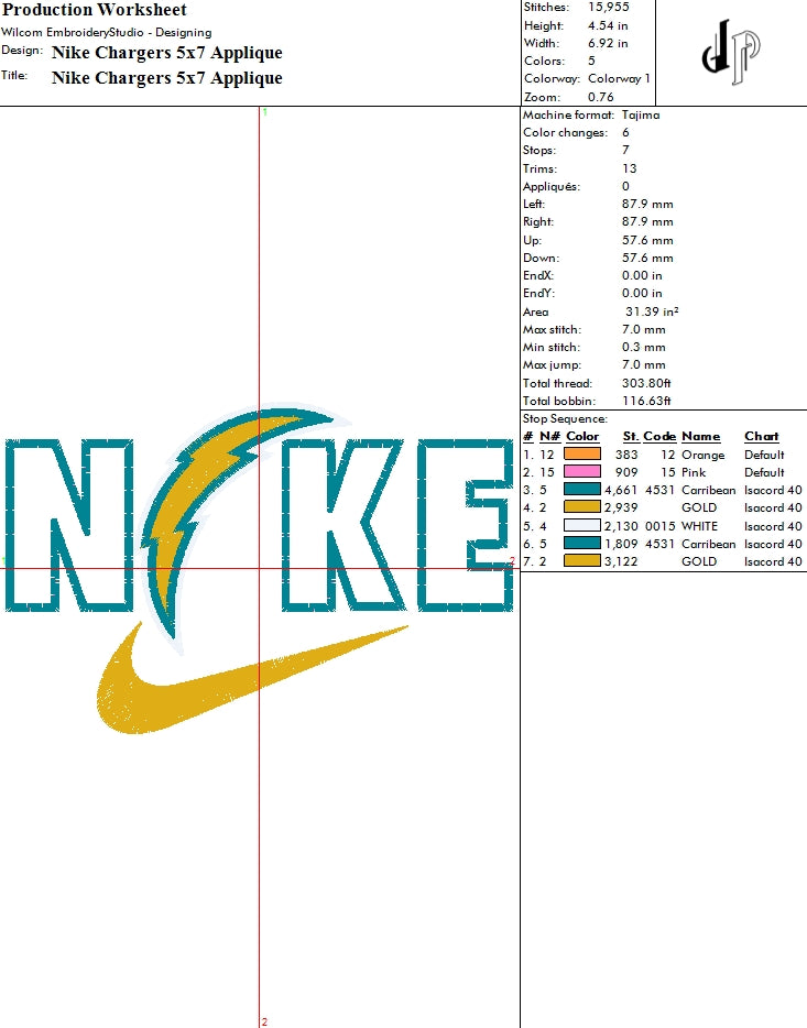 Nike x Los Angeles Chargers (Applique Included)