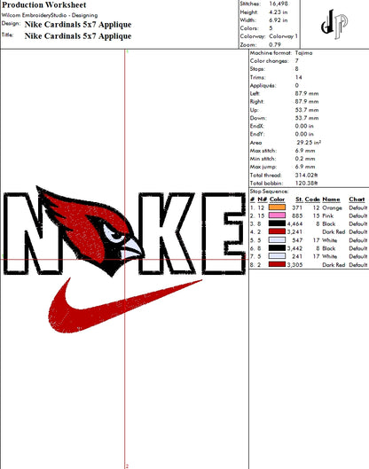 Nike x Arizona Cardinals (Applique Included)