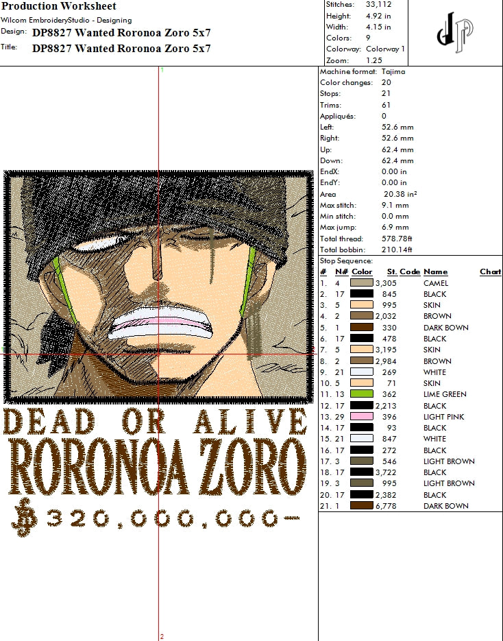 Wanted Roronoa Zoro