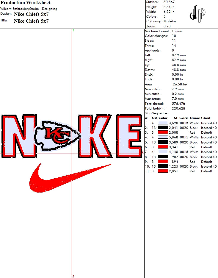 Nike x Kansas City Chiefs (Applique Included)